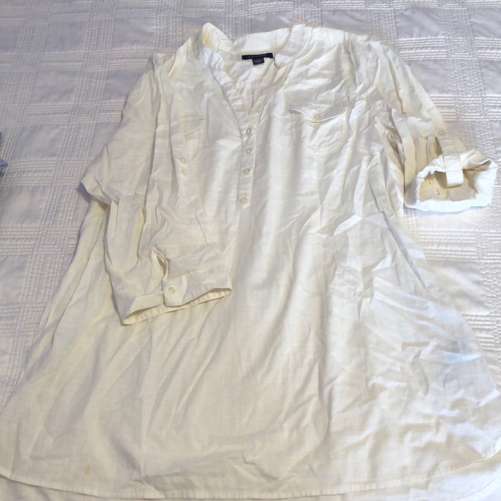 Cotton tunic in cream